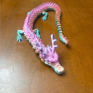 Amazon Pink and Teal Dragon Action Figure
